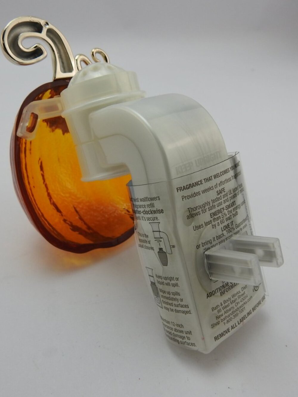 New Bath Body Works Pumpkin Wallflower Plug Fall Autumn Halloween Themed - Picture 5 of 5